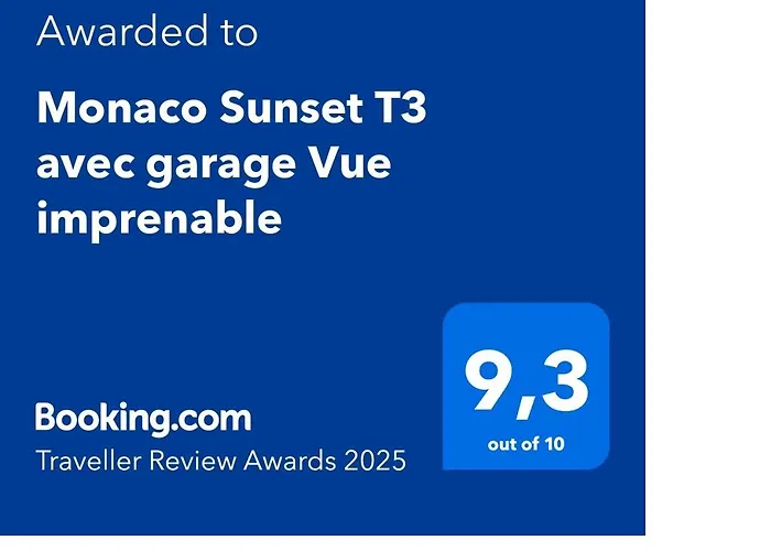 Monaco Sunset T3 avec garage Vue imprenable